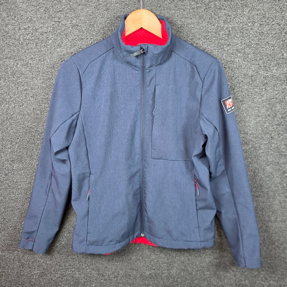 Chick-Fil-A Oobe Softshell Jacket Blue Womens Small Team Style Fleece Lined Work